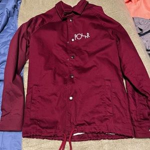Polar Skate Co. Burgundy Cotton Coach Jacket